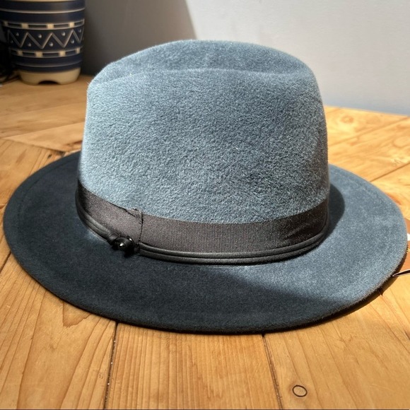 NWT Kaminski XY Bluesteel/Graphite Fur Felt Hat - Picture 2 of 10